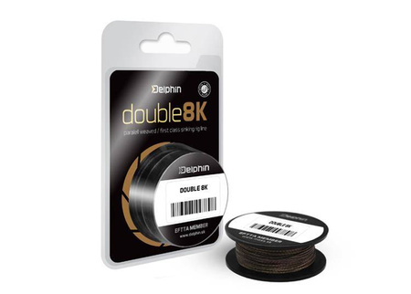 PLECIONKA KARPIOWA HOOK LINE DOUBLE 8K kamuflaż 25lbs 20m Delphin (500702025)