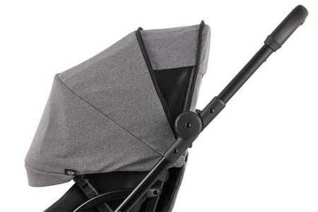 MINI by Easywalker Buggy TURN Kompaktowy wózek spacerowy z obrotowym siedziskiem 360° Soho Grey (z osłoną przeciwdeszczową w zestawie)