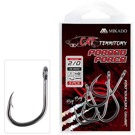 HACZYK CAT TERRITORY FORGED FORCE Nr. 2/0 BN - torebka 5szt MIKADO HS10042-2/0-BN
