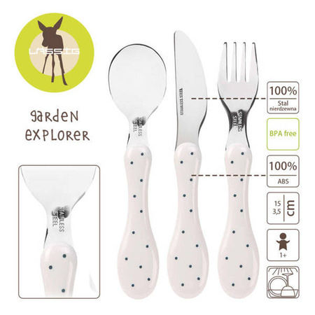 Lassig Zestaw sztućców ze stali nierdzewnej 3 el. Garden Explorer Ślimak