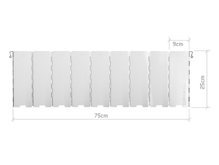 Osłona przeciwwiatrowa do kuchenki Delphin WindWALL 75x25cm / 9 paneli Delphin (101006076)