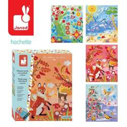 Zestaw kreatywny Perłowe plakatówki 4 pory roku 7+, Janod