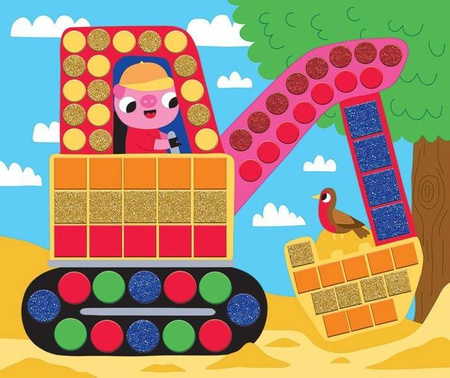 Zestaw kreatywny Mozaika Pojazdy 3+, Janod