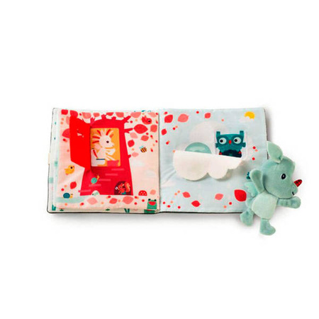 LILLIPUTIENS Książeczka z mini-przytulanką wielofunkcyjna "Puk puk" Smok Joe 18 m+