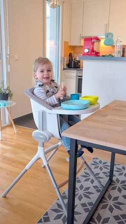 Beaba Komplet naczyń z silikonu z przyssawką blue