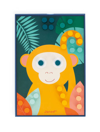 Układanka drewniana mozaika Zwierzątka 3+, Janod