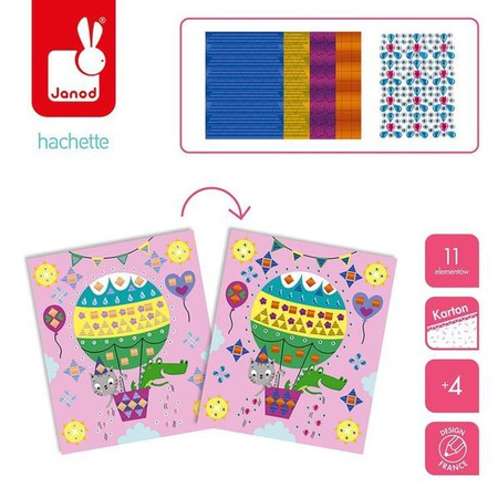 Zestaw kreatywny Kryształki i naklejki Fiesta 4+, Janod