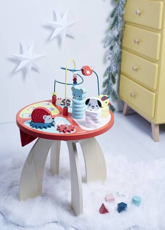Stolik edukacyjny duży drewniany Baby Forest, JANOD