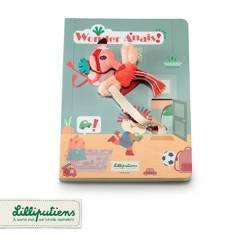 LILLIPUTIENS Książeczka przygodowa z mini-przytulanką kartonowa „Anais superbohaterka” 2 l+