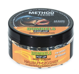 DUMBELS DUO COLOR POP-UP METHOD FEEDER 8/10MM HALIBUT/CZOSNEK 30G JAXON FM-DPD01