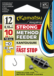 PRZYPON METHOD FEEDER KANTOUSURE 12BLNO/10cm/0,18mm FAST STOP OP.10SZT KAMATSU 503002312