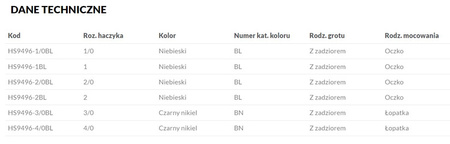 HACZYKI SENSUAL - NA SANDACZA, ZANDER Nr 1/0 - torebka 5szt. MIKADO HS9496-1/0BL