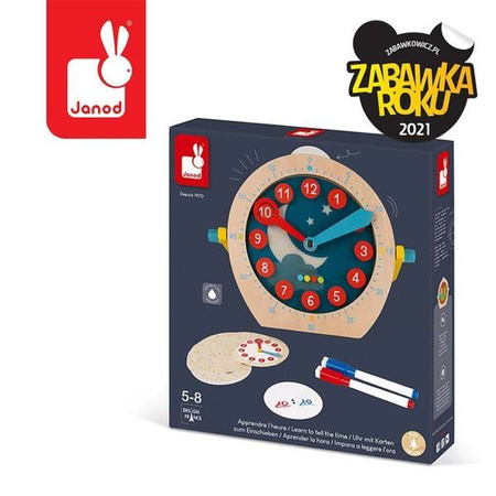 Drewniany zegar do nauki o czasie Essentiel, Janod