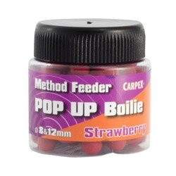 Carpex Method Feeder POP UP Boilie - Strawberry, śr. 8 & 12mm, 20g Carpex 64-MP-STR