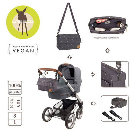 Lassig Casual Label Torebka-organizer do wózka 2w1 Universe anthracite 