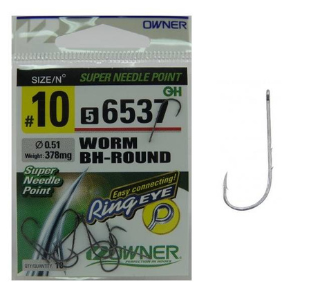 (R) HACZYKI DO BOCZNEGO TROKA OWNER 56537 WORM BH-ROUND ROZMIAR 4 1X9SZT JAXON HO-5653704