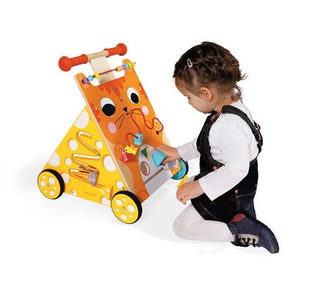 Wielofunkcyjny pchacz edukacyjny Kot, Janod