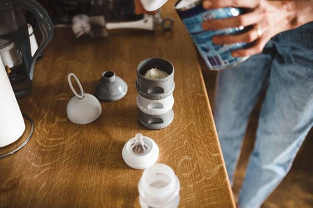 BEABA Pojemniki na mleko w proszku light/dark mist (opakowanie zbiorcze 6 szt.)