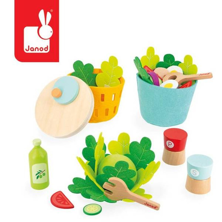Filcowy zestaw do przyrządzania sałatki 3+, Janod