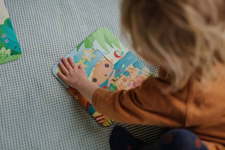 Puzzle progresywne w walizce Pory roku 4 układanki – 6, 9, 12 i 16 elementów 3+, Janod