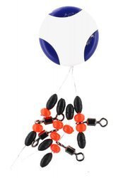 SYSTEM Z KRĘTLIKIEM - CZERWONY - Rozm. S - op.4szt. MIKADO AMA-SUR-002R-S