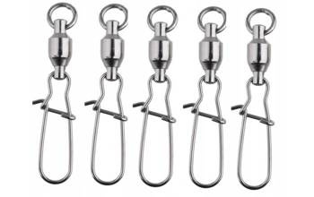 KRĘTLIK ŁOŻYSKOWANY Z AGRAFKĄ SPINNINGOWĄ - BN - Nr. 5 - op.5szt. MIKADO AMA-A4014-5