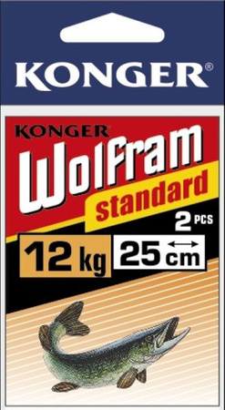 PRZYPON WOLFRAM STANDARD 15cm/12KG 20OP X 2SZT KONGER 267015012