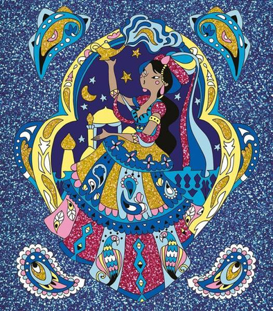 Zestaw kreatywny Magiczny brokat Księżniczki z bajek 5+, Janod