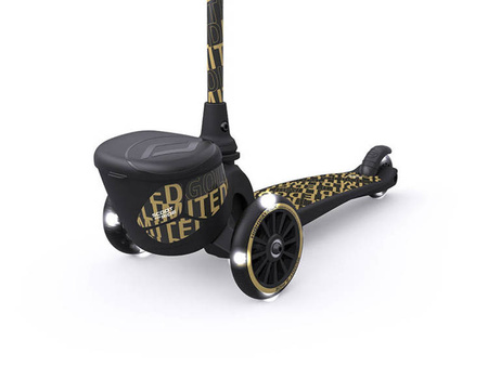 SCOOTANDRIDE Highwaykick 2 Lifestyle Hulajnoga trójkołowa balansowa z zamykanym schowkiem 2+ Black & Gold EDYCJA LIMITOWANA