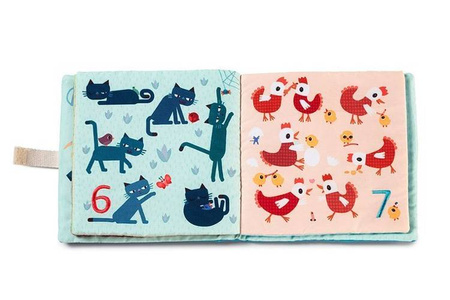 LILLIPUTIENS Miękka książeczka edukacyjna do nauki liczenia 1, 2, 3... 18 m+