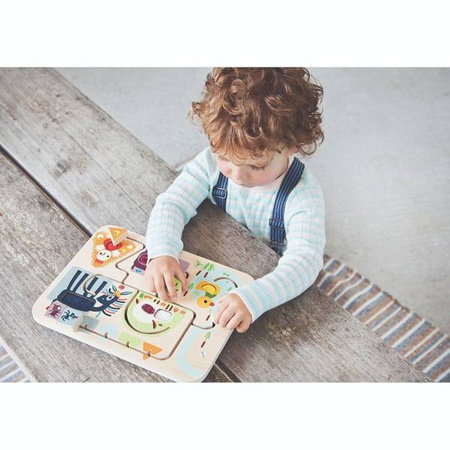 LILLIPUTIENS Drewniany labirynt sensoryczny Farma 18 m+