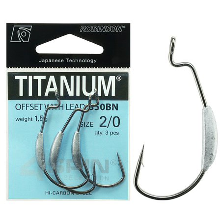 Hak Titanium OFFSET WITH LEAD 350BN (3 szt), rozm. 3/0, 2,5gr Robinson 02-S-350BN-3/0