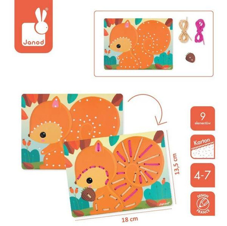 Zabawka manipulacyjna – przeplatanka Zwierzątka, Janod