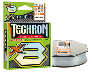 PLECIONKA TECHRON FULL DRAG X8 INVISIBLE 0,06/0.3#/150 KAMATSU KONGER 205152006