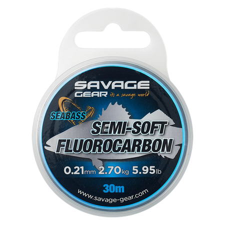 SEMI-SOFT FLUOROCARBON SEABASS 30M 0.25MM 3.66KG 8.06LB CLEA Savage Gear (74484)