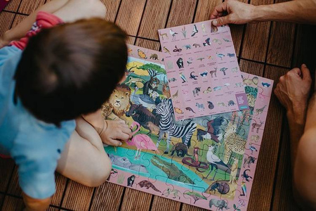 Mudpuppy Puzzle obserwacyjne Afrykańskie safari 64 elementy 4+