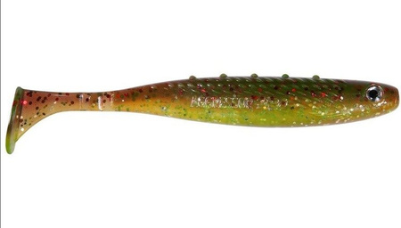 GUMA RIPPER Aggressor PRO - GREEN SMOKE 4,5"/11.5cm 2szt CLEAR SMOKED/MOT.OIL silver glitter red glitter DRAGON CHE-AG45D-25-731