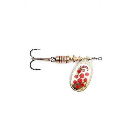 BŁYSTKA OBROTOWA Mepps AGLIA DECOREES złota / czerwone kropki nr 1