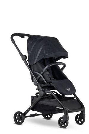 MINI by Easywalker Buggy TURN Kompaktowy wózek spacerowy z obrotowym siedziskiem 360° Oxford Black (z osłoną przeciwdeszczową w zestawie)