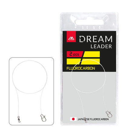 PRZYPON - DREAM LEADER - FLUOROCARBON 25cm/10LB/4.45kg - op.2szt. MIKADO ZGDL04-26-25