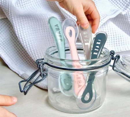 Beaba Łyżeczka silikonowa 8m+ light mist