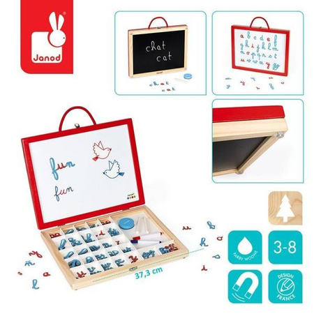 Tablica z magnesami w walizce 4 w 1, Janod