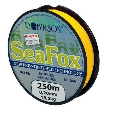 Plecionka Sea Fox 0.22mm, 250m, żółta Sea Fox 56-FL-222