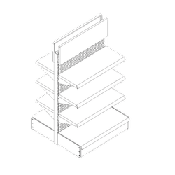METAL DISPLAY DOUBLE SIDED LOW W90XH140CM 50 HOOKS INCL Other brands (74602)