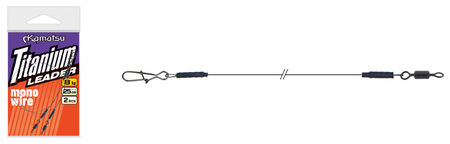 PRZYPON TITAN X WIRE 40cm/14kg OP.2SZT KAMATSU 277040014