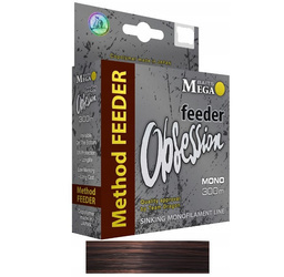 Żyłka MegaBAITS  OBSESSION  Method FEEDER 300 m 0.30 mm/ 10.50 kg ciemnobrązowa / czarna    DRAGON PDF-30-26-230