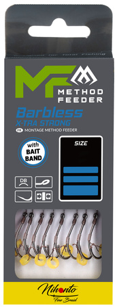 PRZYPON MF - Z GUMKĄ - hak bez zadziora nr 6 DB / plecionka: 0.12mm/10cm - op.8szt. MIKADO HMFB2805BG-6DB