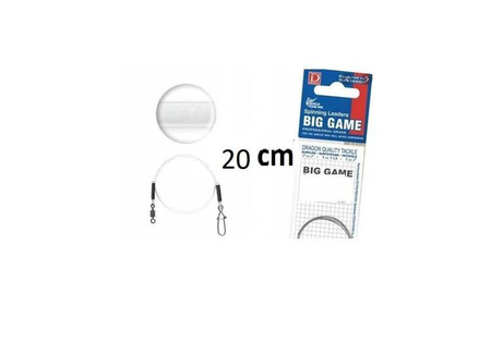 Przypon  Invisible Fluorocarbon 25 kg BIG GAME 20 cm 2 szt.    DRAGON PDF-.51-725-20