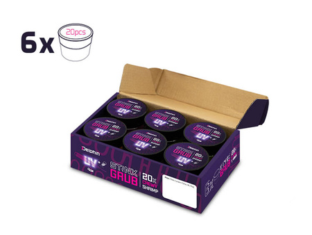 Miękka przynęta Delphin B! StinxGRUB Cheese / 20szt 4cm / ORANGE Delphin (101003013)