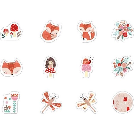 Zestaw 20 mini-gumek do ścierania w słoiczku Lisek + Jednorożec 5+, opakowanie zbiorcze 12 sztuk (6 szt. + 6 szt.), Janod